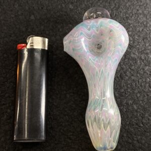 Alternative view of Orange butterfly glass spoon